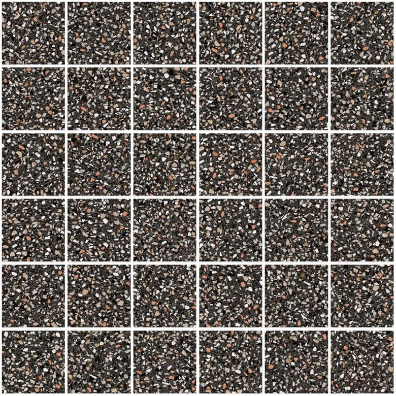 Mosaico 30x30 Effetto Marmo Rettificato In Gres Dark Nat Lev in gres porcellanato e ceramica, superficie e texture...