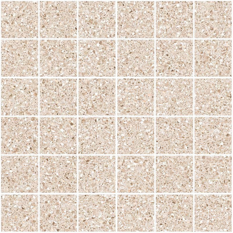 Mosaico 30x30 Effetto Marmo Rettificato In Gres Sand Nat Lev in gres porcellanato e ceramica, superficie e texture...