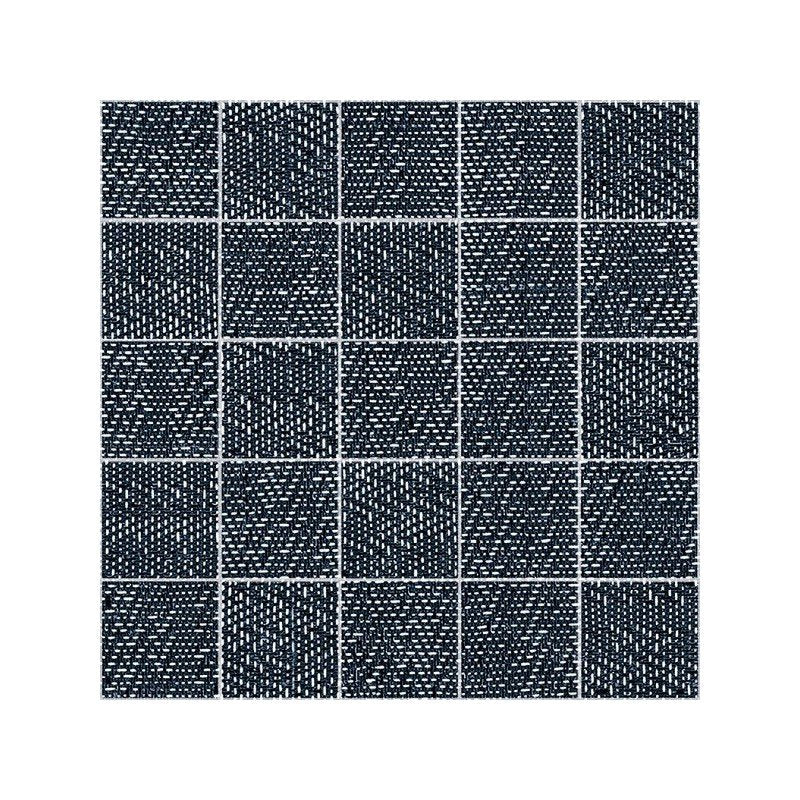 Mosaico 30x30 Effetto Tessuto Gres Porcellanato Rettificato posata in ambiente arredato, dettaglio della venatura