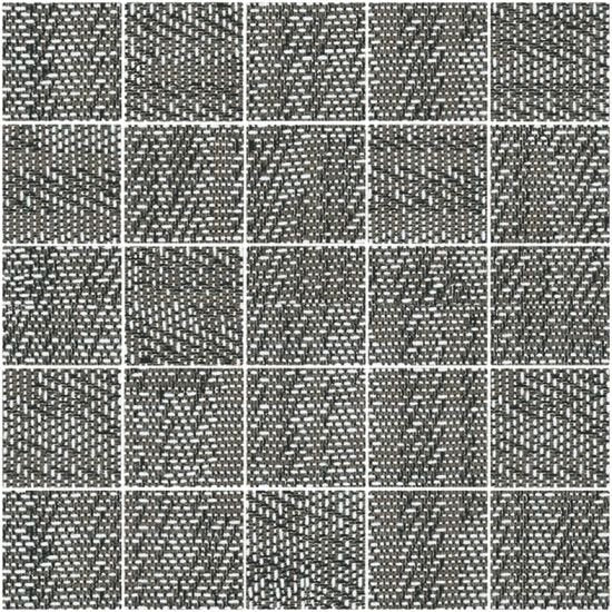 Mosaico 30x30 Effetto Tessuto Gres Porcellanato Rettificato in ceramica, superficie e texture ravvicinata del gres