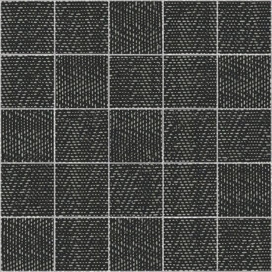 Mosaico 30x30 Effetto Tessuto Gres Porcellanato Rettificato in ceramica, superficie e texture ravvicinata del gres