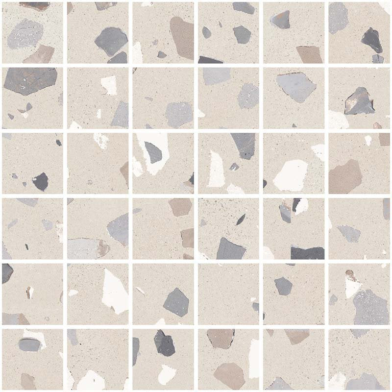 Mosaico 30x30 in gres Sand Ceramica Sant Agostino in gres porcellanato e naturale, superficie e texture ravvicinata del gres