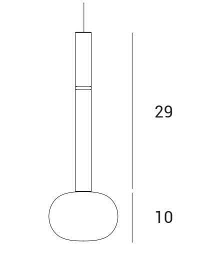 Lampada a sospensione in vetro soffiato bianco latte con spenta, dettaglio del corpo lampada e dei materiali