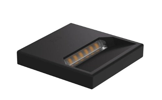 Flos Fort Knox Wall LED Mini nero Lampada a parete da spenta, dettaglio del corpo lampada e dei materiali