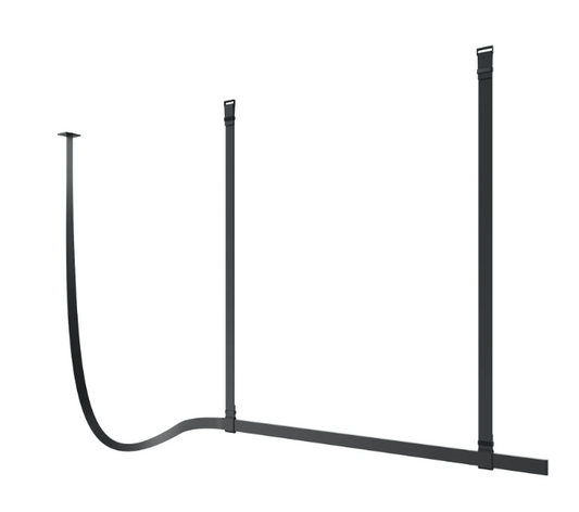Flos Belt Lampada sospesa 200x150 in Alluminio e Pelle Naturale Nera