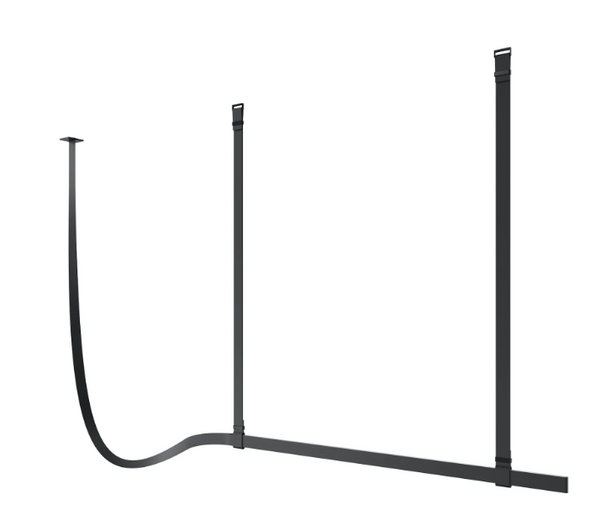 Flos Belt Lampada sospesa 200x150 in Alluminio e Pelle Naturale Nera
