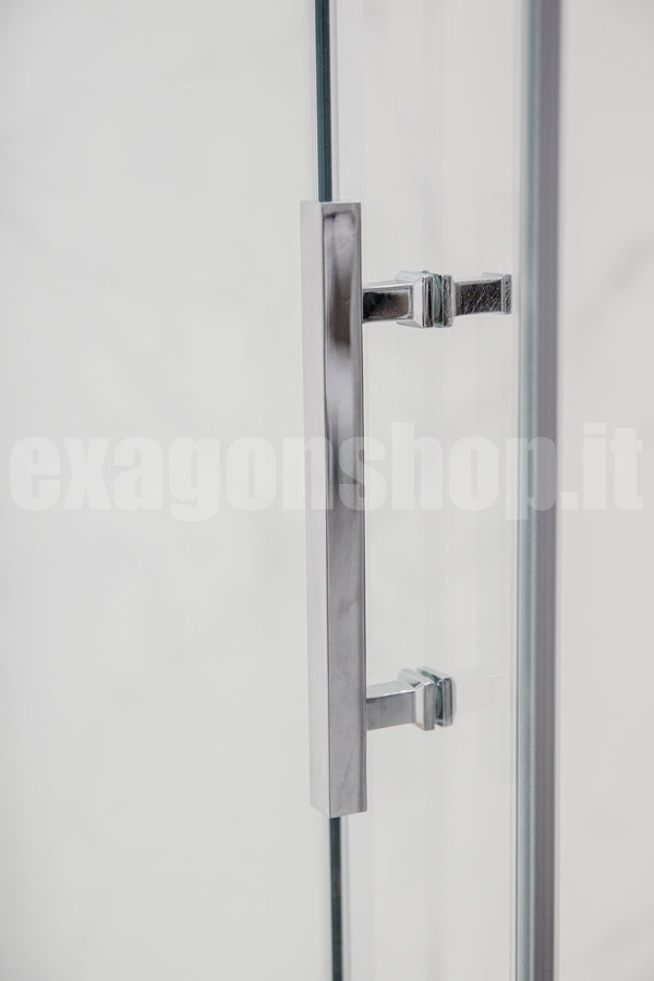 Novellini Elyane 2p Box doccia 140-146 cm a nicchia scorrevole 6 mm H 190 silver