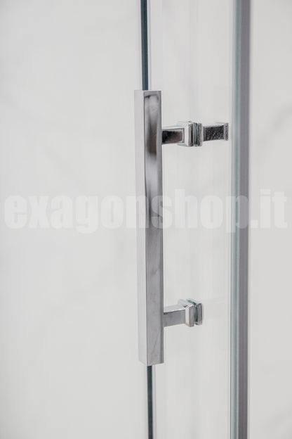 Novellini Elyane 2p Box doccia 134-140 cm a nicchia scorrevole 6 mm H 190 silver