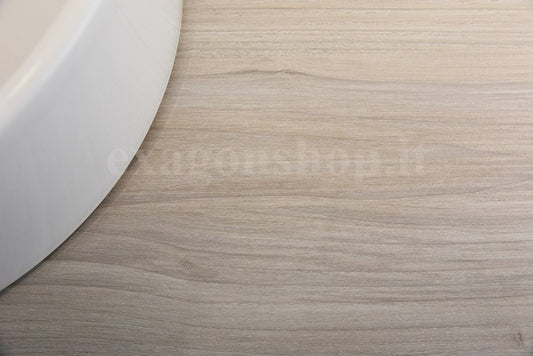 Mobile bagno olmo 90x50 un cassetto top e lavabo appoggio con lavabo e rubinetteria, vista frontale su sfondo neutro...