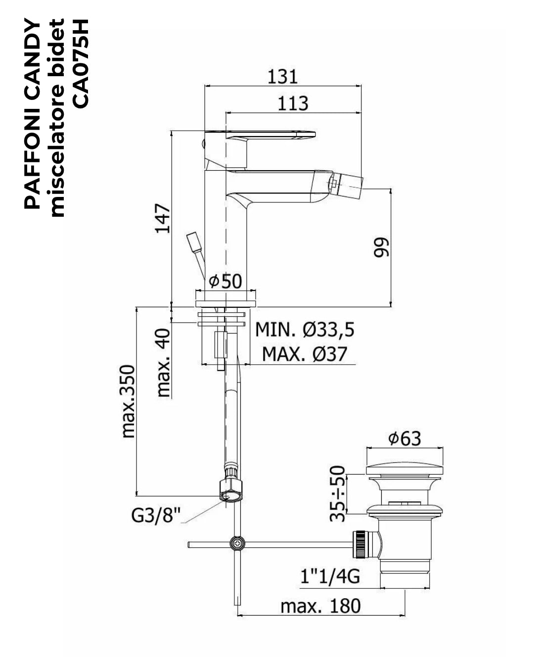 Ideal standard joy bc784aa miscelatore monocomando bidet cromo
