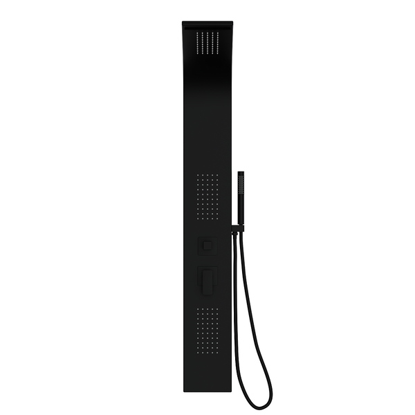 Pannello doccia idromassaggio Ibiza in pvc tondo nero