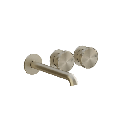 Gessi 66090 Parte esterna gruppo lavabo 3 fori senza scarico parte incasso non inclusa brass brushed