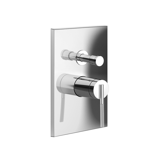Parte esterna miscelatore a parete 2 vie con deviatore automatico cromo parte incasso non inclusa ingranaggio 63577 gessi