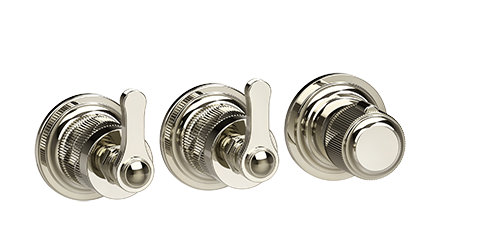 Parte esterna miscelatore doccia termostatico a parete 2 uscite indipendenti verticale orizzontale brass PVD Venti20 65334 Gessi