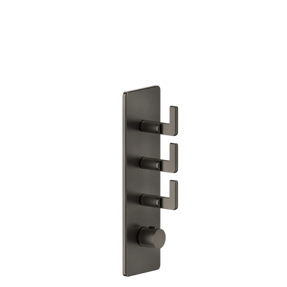 Parte esterna miscelatore doccia termostatico alta portata a parete parte incasso non inclusa nero opaco inciso 58206 Gessi