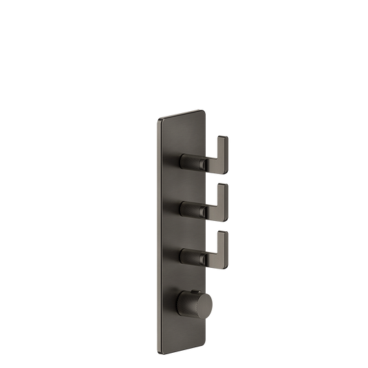 Parte esterna miscelatore doccia termostatico alta portata a parete parte incasso non inclusa nero opaco inciso 58206 Gessi