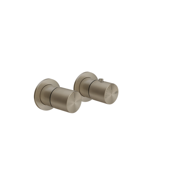 Parte esterna miscelatore doccia termostatico doccia a parete 1 via senza parte incasso brushed brass 70032 Gessi