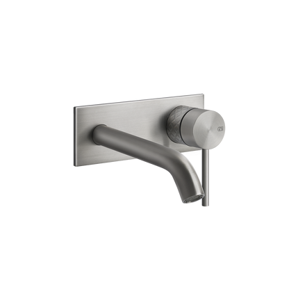 Gessi Intreccio Parte esterna miscelatore lavabo a parete parte incasso non inclusa steel brushed 54188