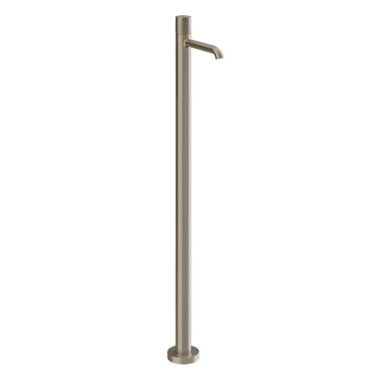 Gessi Parte esterna miscelatore lavabo a terra senza ambientato su piano bagno con accessori