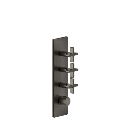 Parte esterna miscelatore termostatico alta portata a parete parte incasso non inclusa black xl inciso 58226 gessi