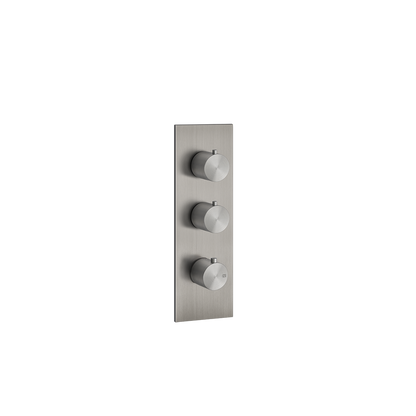 Parte esterna miscelatore termostatico alta portata a parete steel brushed 239 parte incasso non inclusa 54514 gessi