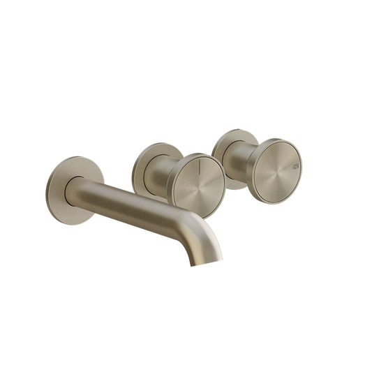 Parte esterna miscelatore vasca a parete 2 vie con deviatore parte incasso non inclusa brass brushed 66042 Gessi