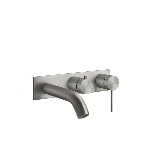 Parte esterna miscelatore vasca con deviatore e bocca parte incasso non inclusa Steel brushed 54136 Gessi