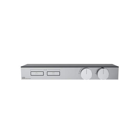 Parti esterne miscelatore termostatico 2 funzioni a mensola in vetro nero opaco Finox 149 hi fi 63022 Gessi