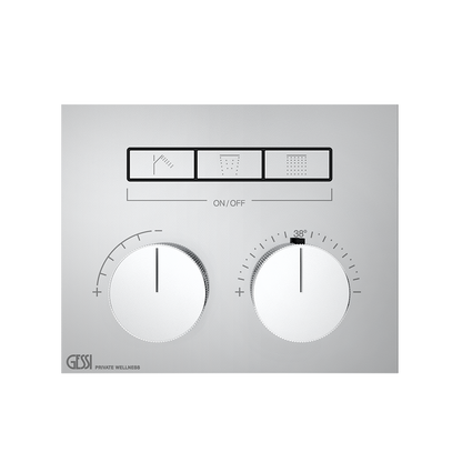 Parti esterne per miscelatore doccia termostatico a tre funzioni separate parte incasso non inclusa finox hi fi 63006 gessi