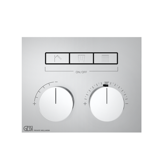 Parti esterne per miscelatore doccia termostatico a tre funzioni separate parte incasso non inclusa finox hi fi 63006 gessi