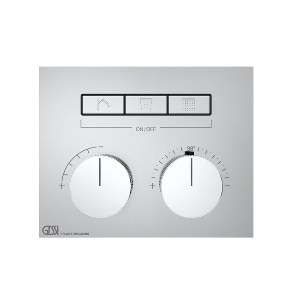 Parti esterne per miscelatore doccia termostatico a tre funzioni separate parte incasso non inclusa finox hi fi 63006 gessi