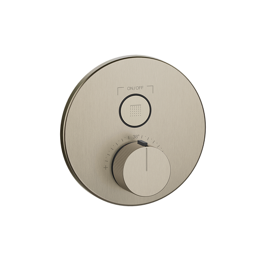 Parti esterne per miscelatore doccia termostatico a una funzione brushed brass hi fi 38711 gessi