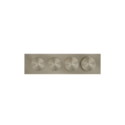 Parti esterne per miscelatore termostatico a 2 funzioni indipendenti parti incasso non inclusa brass brushed 66222 gessi