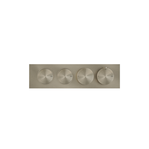 Parti esterne per miscelatore termostatico a 2 funzioni indipendenti parti incasso non inclusa brass brushed 66222 gessi
