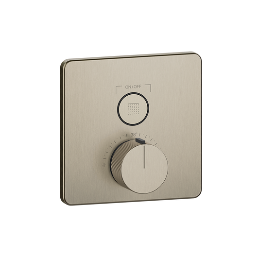 Parti esterne per miscelatore termostatico a una funzione brushed brass hi fi 38717 Gessi