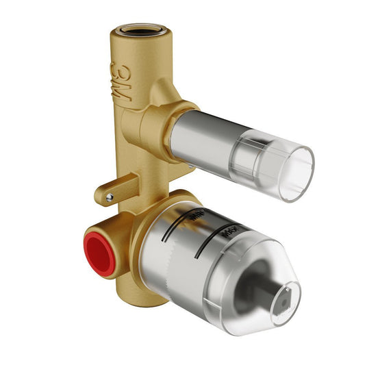 Parti incasso miscelatore lavabo doccia a muro con deviatore in ottone RWIT6B49CC70 Treemme