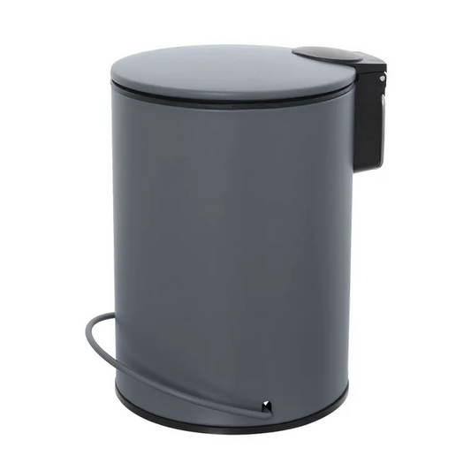 Pattumiera 3 L soft close in acciaio grigio Color