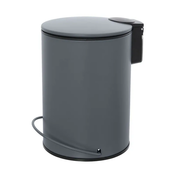 Pattumiera 3 L soft close in acciaio grigio Color