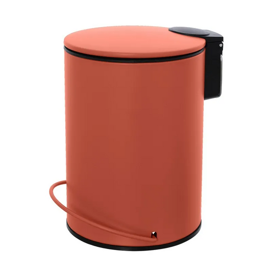 Pattumiera 3 L soft close in acciaio rosso mattone Color