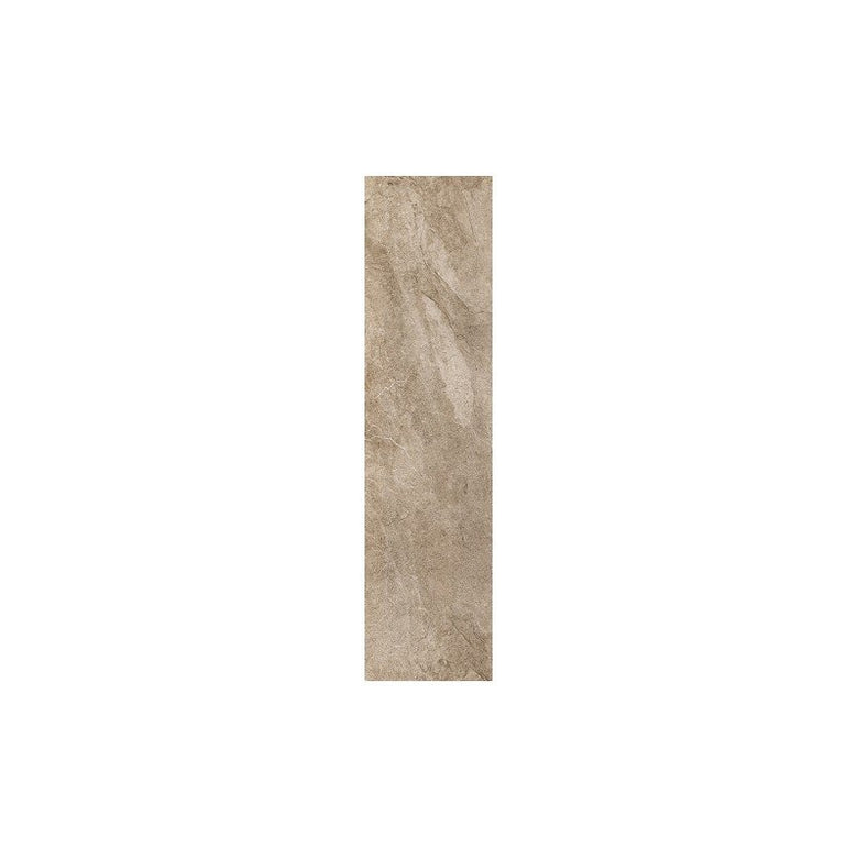 Pavimento 20x80 in gres porcellanato 9 mm rettificato ecru, superficie e texture ravvicinata del gres