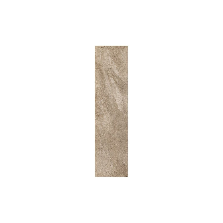 Pavimento 20x80 in gres porcellanato 9 mm rettificato ecru, superficie e texture ravvicinata del gres