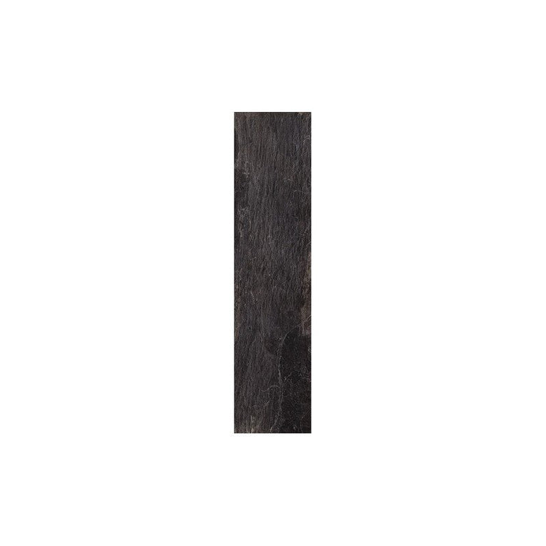 Pavimento 20x80 in gres porcellanato 9 mm rettificato noir Nero, superficie e texture ravvicinata del gres