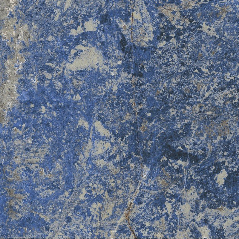 Pavimento rivestimento 120x120 effetto marmo rettificato 6 Blu in gres porcellanato, superficie e texture ravvicinata del...