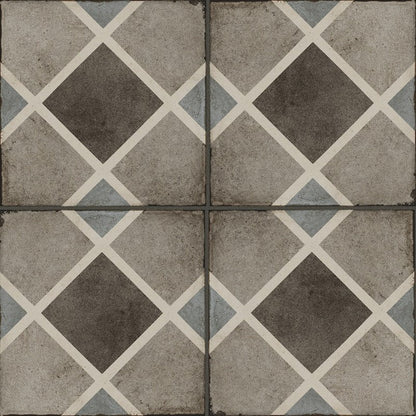 Pavimento rivestimento 20x20 decoro 10 mm in gres porcellanato Tappeto 1 talco Ragno Ottocento 00R86Z24