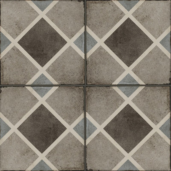 Pavimento rivestimento 20x20 decoro 10 mm in gres porcellanato Tappeto 1 talco Ragno Ottocento 00R86Z24