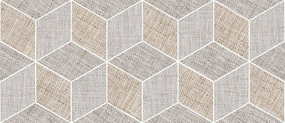 Pavimento rivestimento 20x46 decoro Effetto Tessuto in Gres Porcellanato Mix Light Ceramica Sant Agostino Fineart Hexagon CSAEXFML01