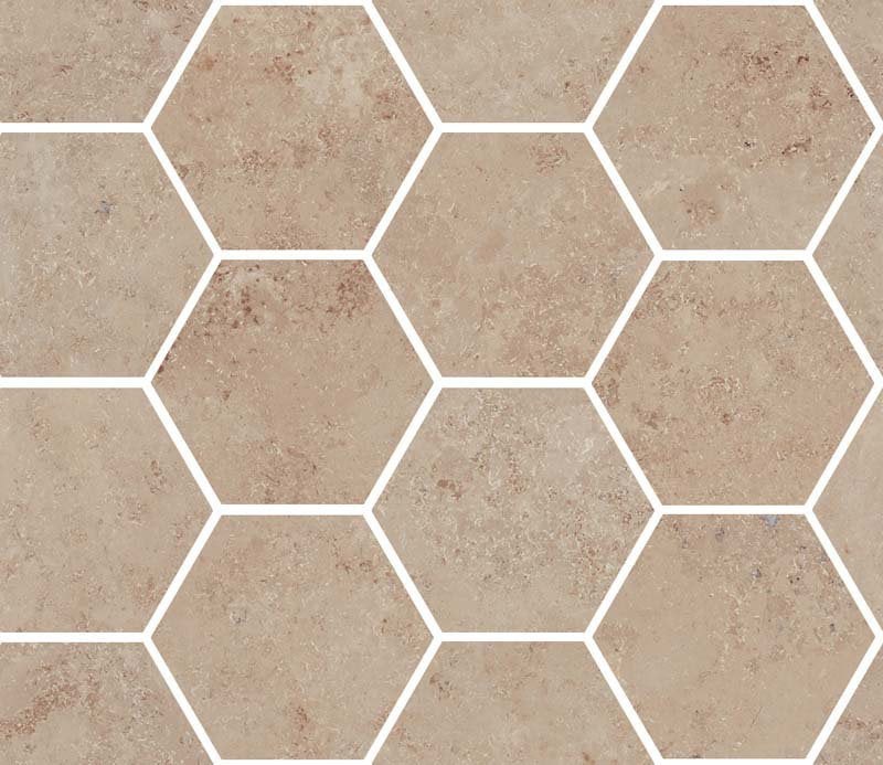 Pavimento rivestimento 300x345 mm esagonale Effetto Pietra Jura Stone Kry in gres porcellanato e ceramica, superficie e...