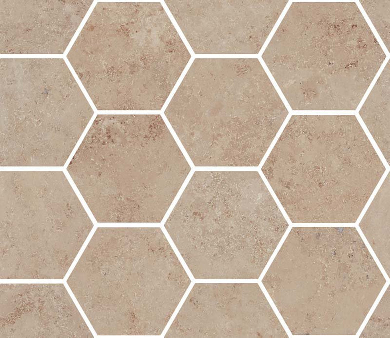 Pavimento rivestimento 300x345 mm esagonale Effetto Pietra Jura Stone Kry in gres porcellanato e ceramica, superficie e...