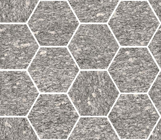 Pavimento rivestimento 300x345 mm esagonale Effetto Pietra In Gres Porcellanato London Grey Lucido Ceramica Sant Agostino Unionstone Maxi Class CSAMCLGK34