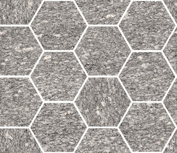 Pavimento rivestimento 300x345 mm esagonale Effetto Pietra In Gres Porcellanato London Grey Lucido Ceramica Sant Agostino Unionstone Maxi Class CSAMCLGK34